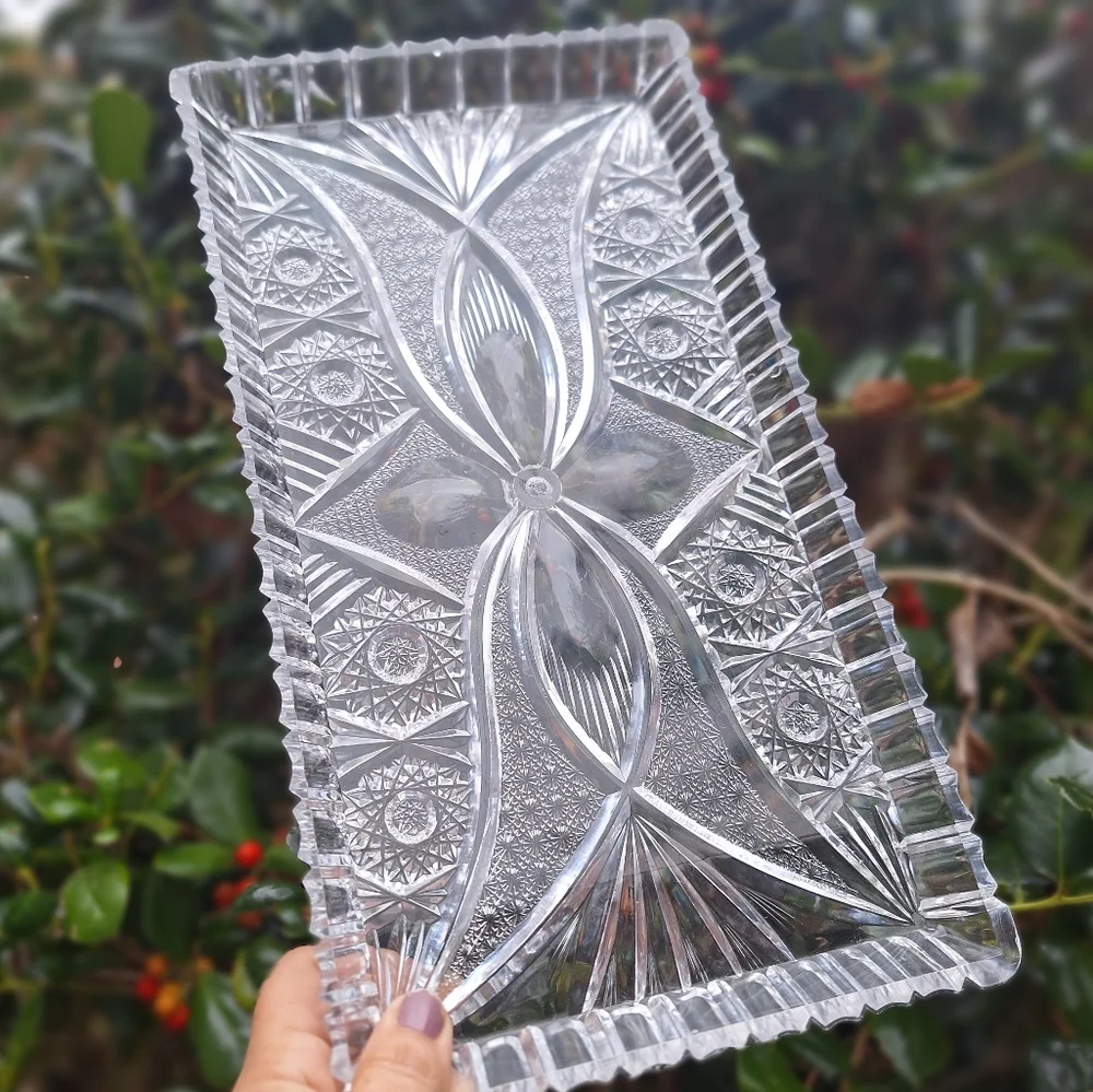 Vintage Lucite Tray MCM Vanity Platter Mid Century Modern Clear Acrylic Plastic - Picture 14 of 16